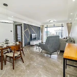 Lägenhet Beautifully Two Bedroom With Heated Swimming Pool Fully Equipped Gym Ample Parking Space Children Playground And Relaxing Rooftop With Breathtaking Views